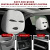 2PCS Knit Ski Mask Headrest Covers – Funny Car Seat Protector Decor