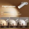 Adjustable wall light with 3 color temperatures: 3000K, 4000K, 6000K; perfect for versatile home lighting needs.
