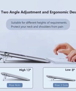 Adjustable Laptop Cooling Stand – Portable Foldable Riser for MacBook