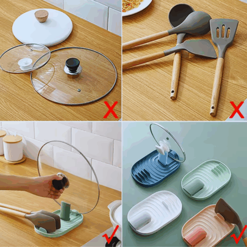 Foldable Pot Lid and Utensil Holder Rack – Nordic Kitchen Stand