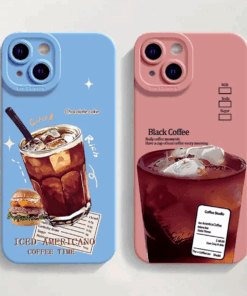 Iced Coffee Silicone iPhone Case – 3D Drink Cover for iPhone 13–16 Pro Max