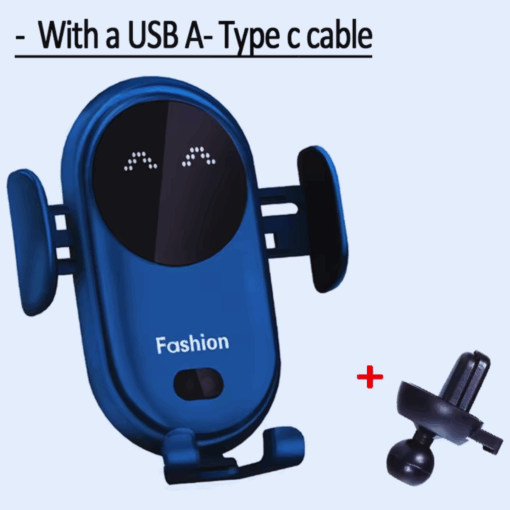 Smart Qi Wireless Car Charger Mount – Auto-Clamp, Fast Charging Holder