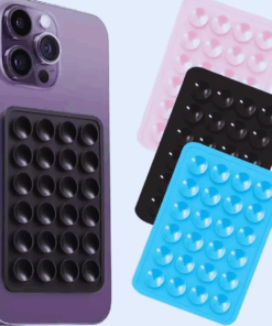 Silicone Suction Phone Mount Pad – Anti-Slip Wall & Case Holder