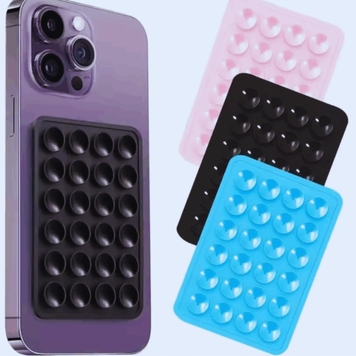 Silicone Suction Phone Mount Pad – Anti-Slip Wall & Case Holder