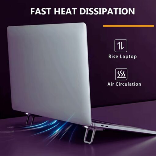 Adjustable Laptop Cooling Stand – Portable Foldable Riser for MacBook