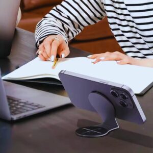 MagSafe Laptop Side Mount Phone Holder – Magnetic Desktop & Car Stand