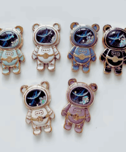 Astronaut Bear Phone Stand Bracket – Quicksand Glitter Holder Sticker