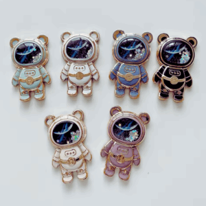 Astronaut Bear Phone Stand Bracket – Quicksand Glitter Holder Sticker