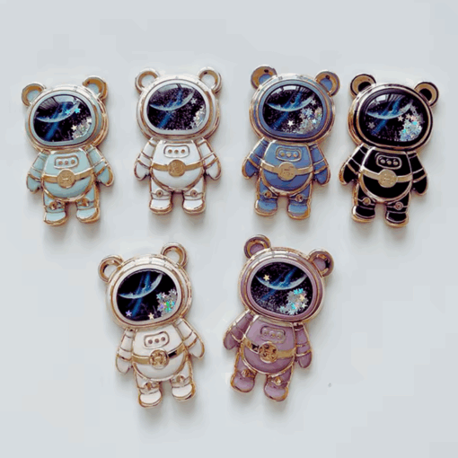 Astronaut Bear Phone Stand Bracket – Quicksand Glitter Holder Sticker