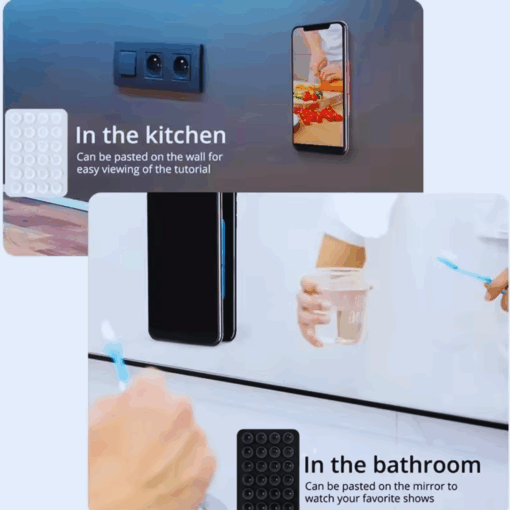 Silicone Suction Phone Mount Pad – Anti-Slip Wall & Case Holder