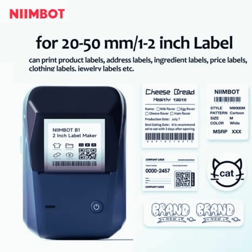 Niimbot B1 Wireless Thermal Label Printer – Portable & Ink-Free