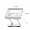 360° Rotating Aluminum Laptop Stand for 9.7–17.3 Notebooks & Tablets