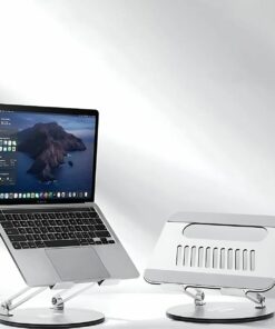 360° Rotating Aluminum Laptop Stand for 9.7–17.3 Notebooks & Tablets