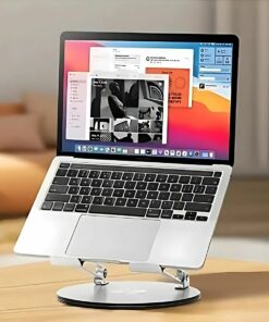 360° Rotating Aluminum Laptop Stand for 9.7–17.3 Notebooks & Tablets