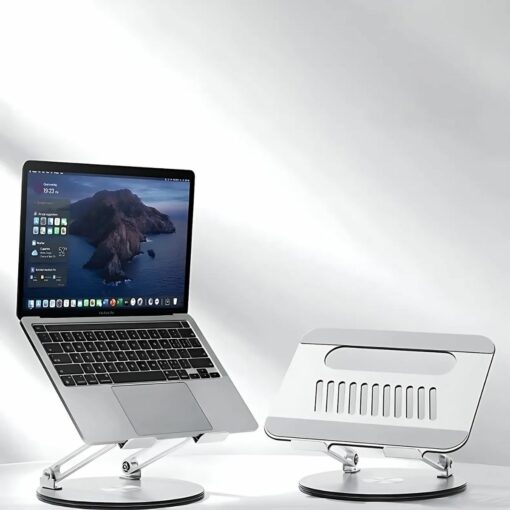 360° Rotating Aluminum Laptop Stand for 9.7–17.3 Notebooks & Tablets