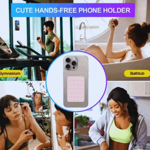Silicone Suction Phone Mount Pad – Anti-Slip Wall & Case Holder
