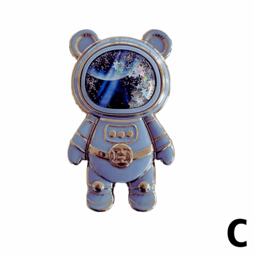 Astronaut Bear Phone Stand Bracket – Quicksand Glitter Holder Sticker