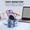Qi2 15W 3-in-1 Magnetic Wireless Charger for iPhone & Apple Watch