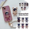 Astronaut Bear Phone Stand Bracket – Quicksand Glitter Holder Sticker