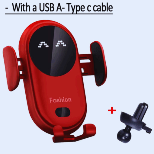 Smart Qi Wireless Car Charger Mount – Auto-Clamp, Fast Charging Holder
