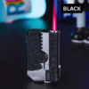 Gun-Shaped Butane Torch Lighter with Gyro Wheel – Pink Flame, Windproof