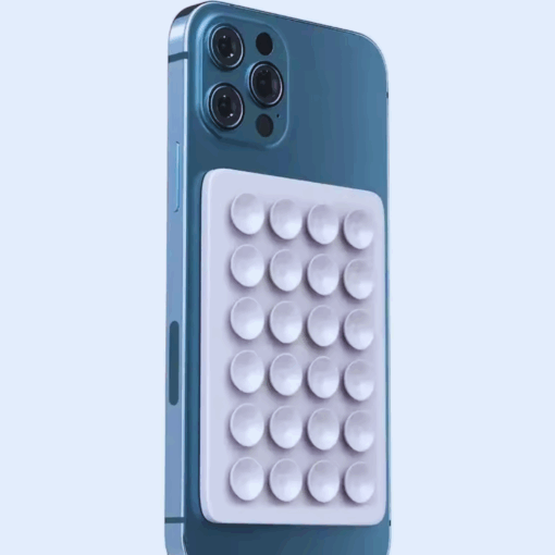 Silicone Suction Phone Mount Pad – Anti-Slip Wall & Case Holder