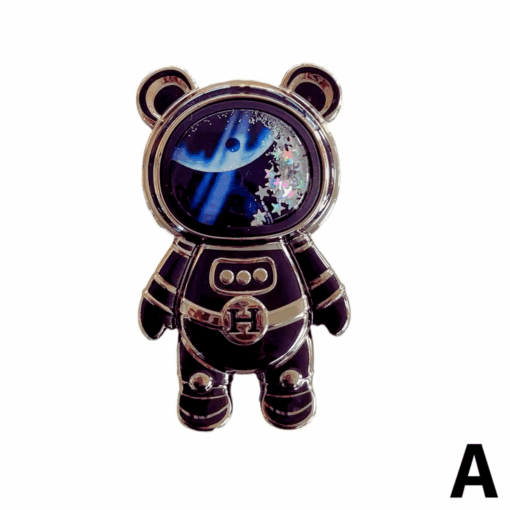 Astronaut Bear Phone Stand Bracket – Quicksand Glitter Holder Sticker