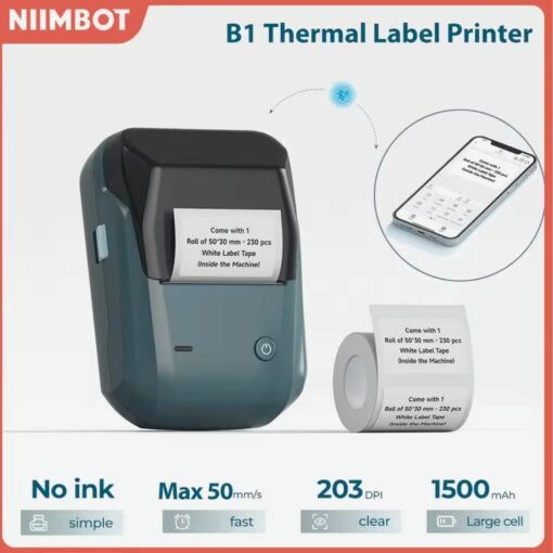 Niimbot B1 Wireless Thermal Label Printer – Portable & Ink-Free