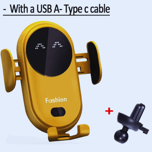 Smart Qi Wireless Car Charger Mount – Auto-Clamp, Fast Charging Holder