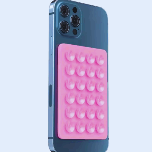 Silicone Suction Phone Mount Pad – Anti-Slip Wall & Case Holder