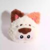 Adorable Baby Three Furry Wallet – Cartoon Anime Keychain Coin Purse