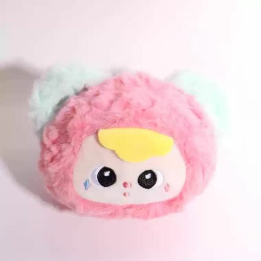 Adorable Baby Three Furry Wallet – Cartoon Anime Keychain Coin Purse
