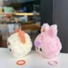Adorable Baby Three Furry Wallet – Cartoon Anime Keychain Coin Purse