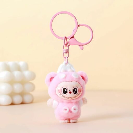 Adorable Fuzzy Monster Keychain – Cute Cartoon Design, Clip-On Clasp, Perfect for Daily Use, Ideal Gift for Friends and Family