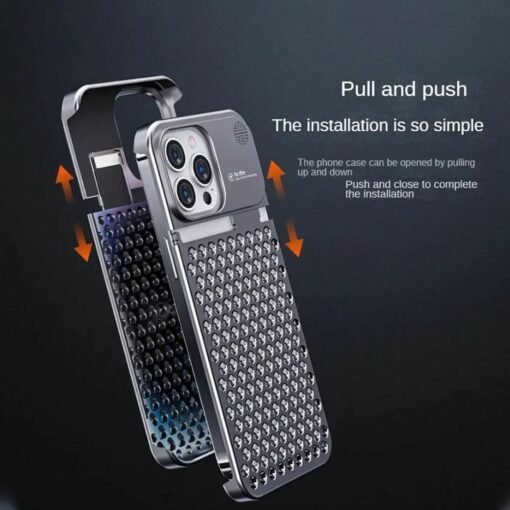 Aromatherapy iPhone Case – Aluminum Alloy, Anti-Drop, Heat Dissipation Mobile Phone Cover
