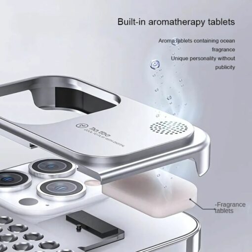 Aromatherapy iPhone Case – Aluminum Alloy, Anti-Drop, Heat Dissipation Mobile Phone Cover