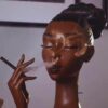 Black Lady Smoker Resin Sculpture – Elegant African Woman Incense Burner