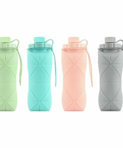 Collapsible Silicone Water Bottle 620ml – BPA Free, Leakproof, Reusable, Foldable, Eco-Friendly – Perfect for Travel, Gym, Camping, Hiking, Sports