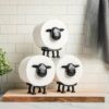 Cute Sheep Toilet Paper Holder – Freestanding Animal Roll Stand