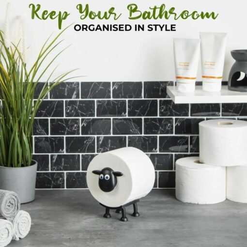 Cute Sheep Toilet Paper Holder – Freestanding Animal Roll Stand