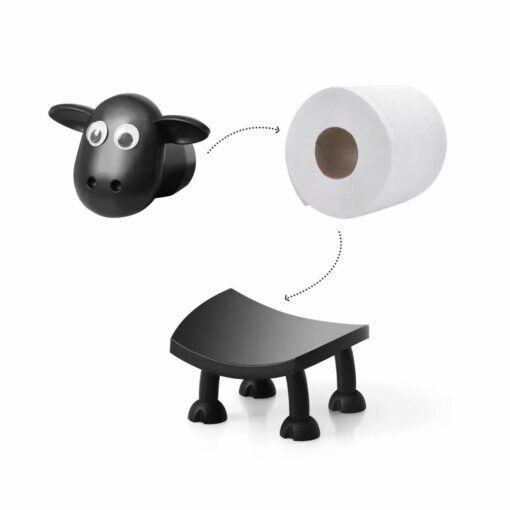 Cute Sheep Toilet Paper Holder – Freestanding Animal Roll Stand