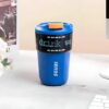 DIY Pixel Text Smart Coffee Mug – Intelligent Thermos Flask with LCD Screen, Creative Gift for Men and Women