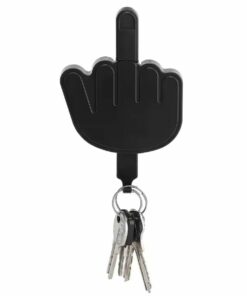 Funny Middle Finger Key Hanger – Self Adhesive Wall Hooks for Entryway & Doorway