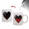 Heart Color-Changing Mug – Heat Sensitive Ceramic Coffee Cup, Creative Couple Gift