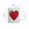 Heart Color-Changing Mug – Heat Sensitive Ceramic Coffee Cup, Creative Couple Gift