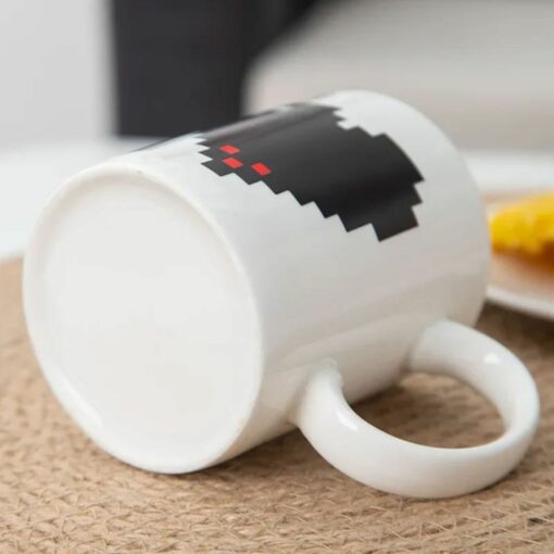 Heart Color-Changing Mug – Heat Sensitive Ceramic Coffee Cup, Creative Couple Gift
