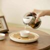 Heat-Resistant Glass Teapot with Rotating Strainer – Travel-Friendly Tea Set for Tea Lovers