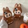 Hinlucky 3D Labubu Bunny iPhone Case – Soft Silicone Shockproof Cover