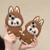 Hinlucky 3D Labubu Bunny iPhone Case – Soft Silicone Shockproof Cover