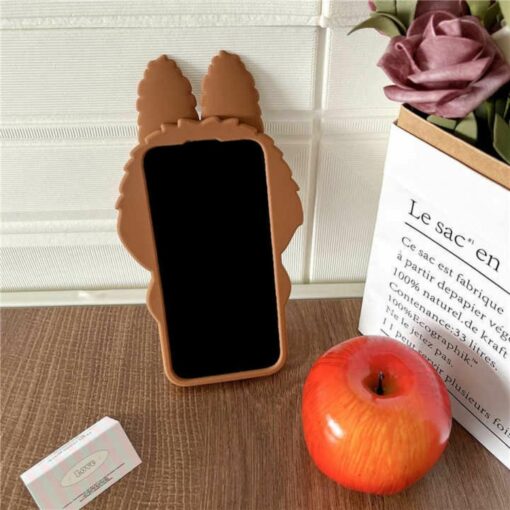 Hinlucky 3D Labubu Bunny iPhone Case – Soft Silicone Shockproof Cover